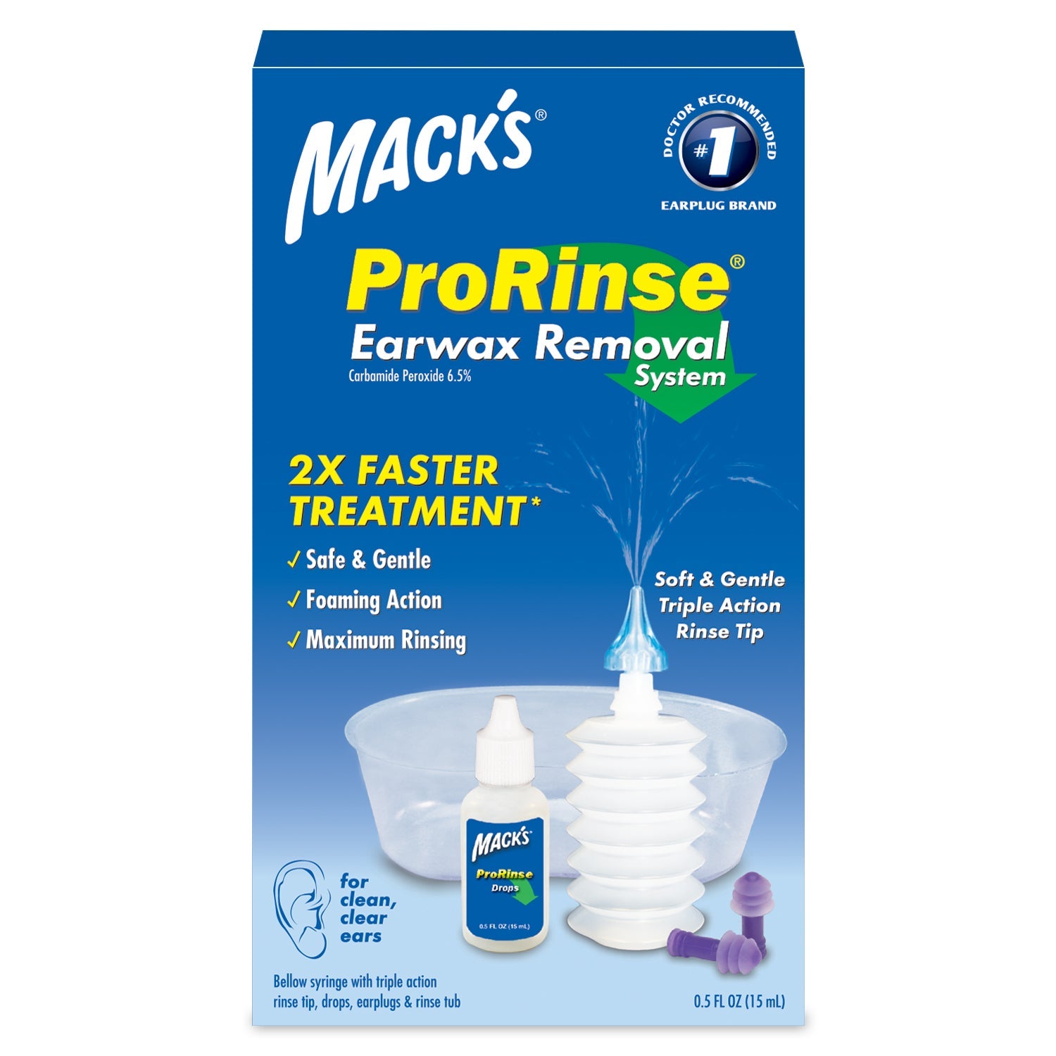 ProRinse Earwax Removal System Earplugs Mack's