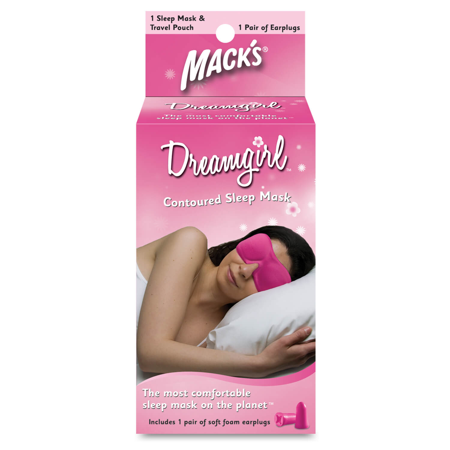 Dreamgirl Contoured Sleep Mask Earplugs Mack's