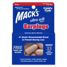 High Performance Ultra Soft Foam Earplugs Earplugs Mack's 7 Pairs + Travel Case  