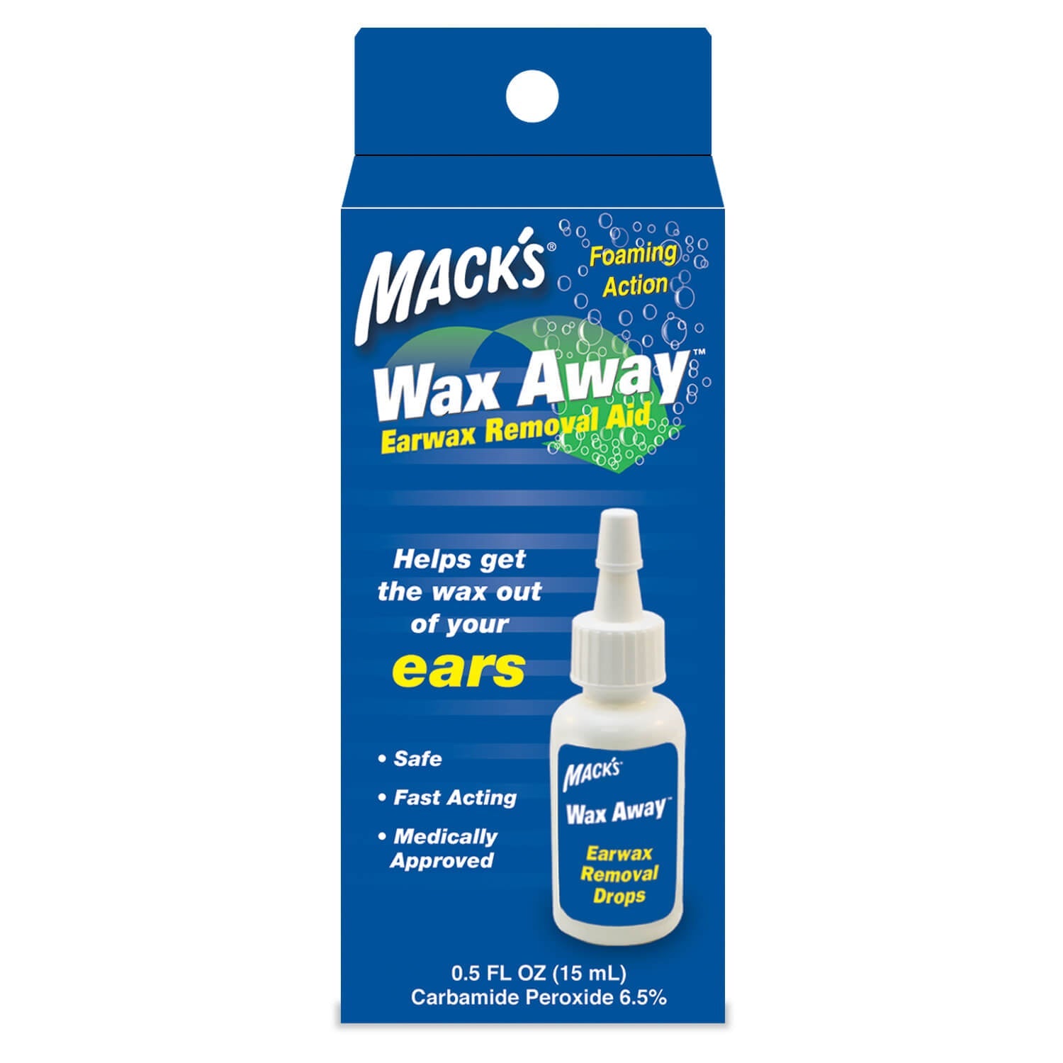 Wax Away Earwax Removal System Earplugs Mack's Wax Away Earwax Removal System Only (No Bulb Syringe)  