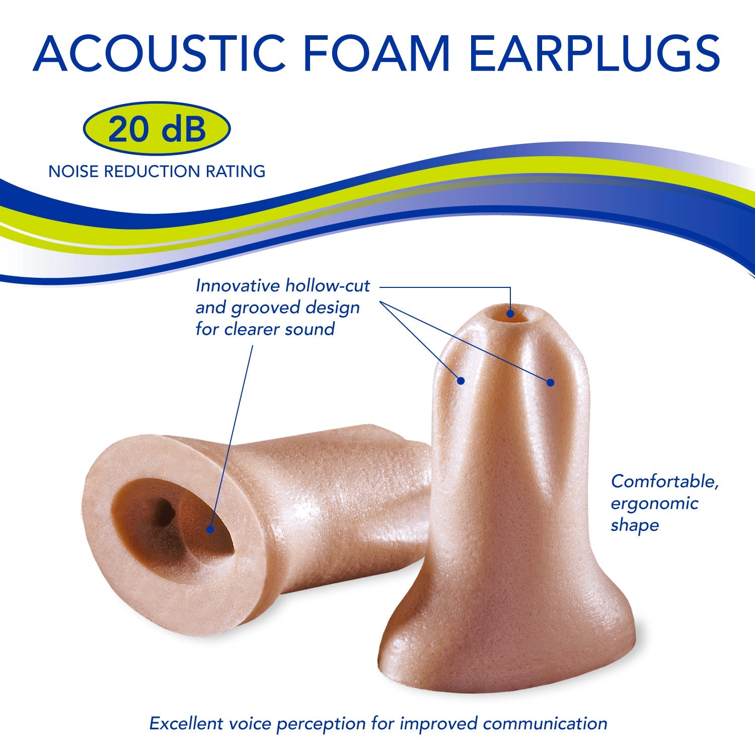 Acoustic Foam Ear Plugs Earplugs Mack's   