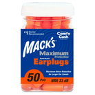 Maximum Protection Soft Foam Earplugs Earplugs Mack's 50 Pairs  